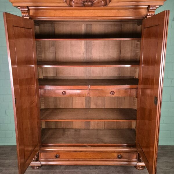Kleiderschrank Schrank Gründerzeit 1880 Nussbaum – Bild 15