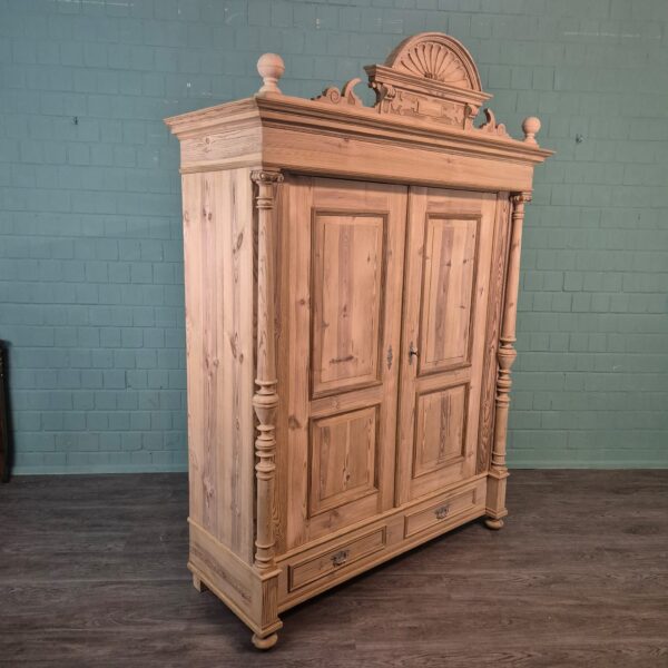 Kleiderschrank Schrank Gründerzeit 1880 Kiefer – Bild 4
