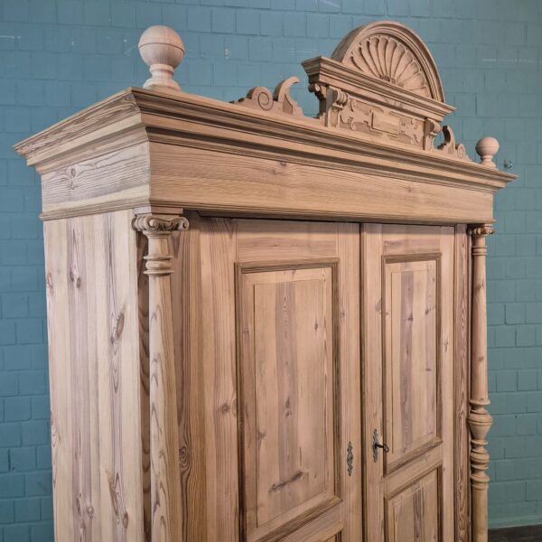 Kleiderschrank Schrank Gründerzeit 1880 Kiefer – Bild 6