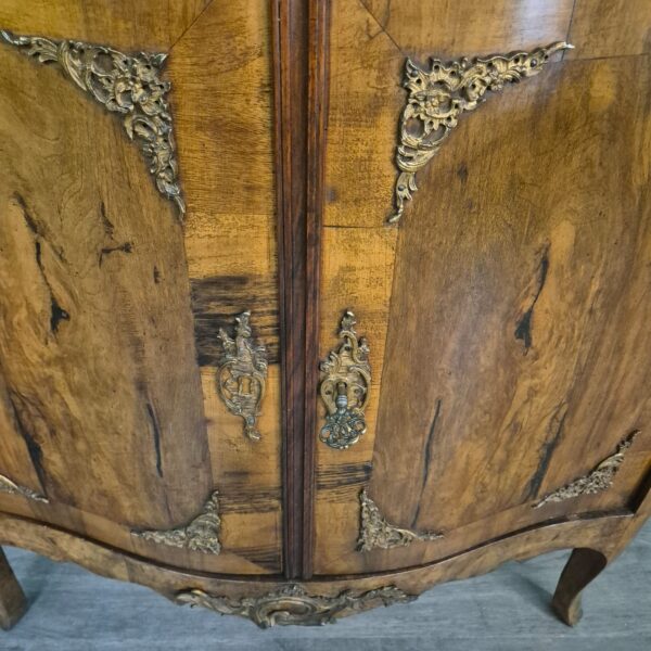 Eckschrank Eckvitrine Dresdener Barock 1870 Nussbaum – Bild 17