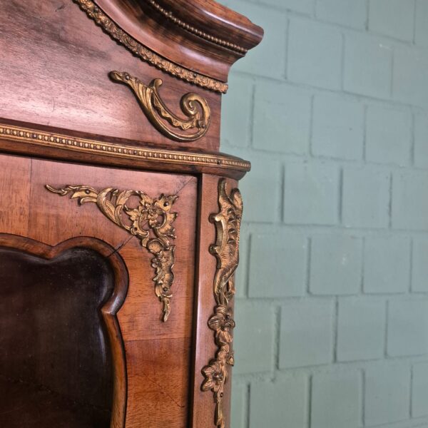 Eckschrank Eckvitrine Dresdener Barock 1870 Nussbaum – Bild 21