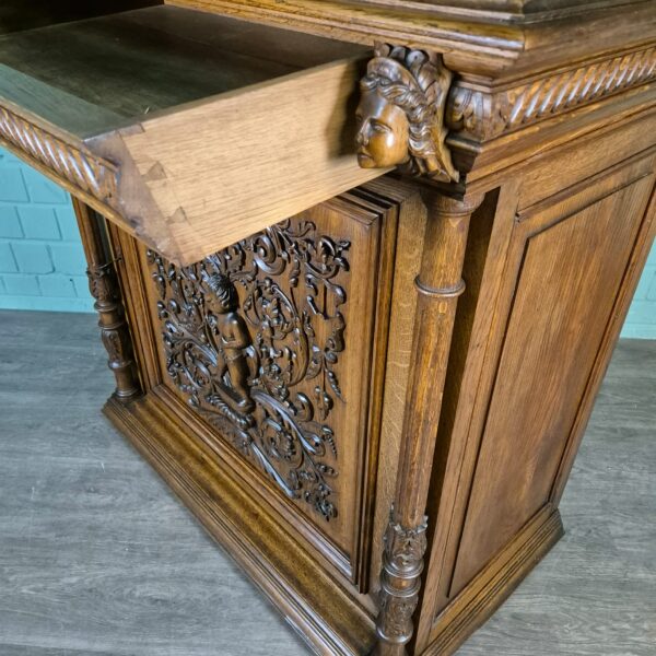 Buffetschrank Schrank Gründerzeit 1880 Eiche – Bild 17