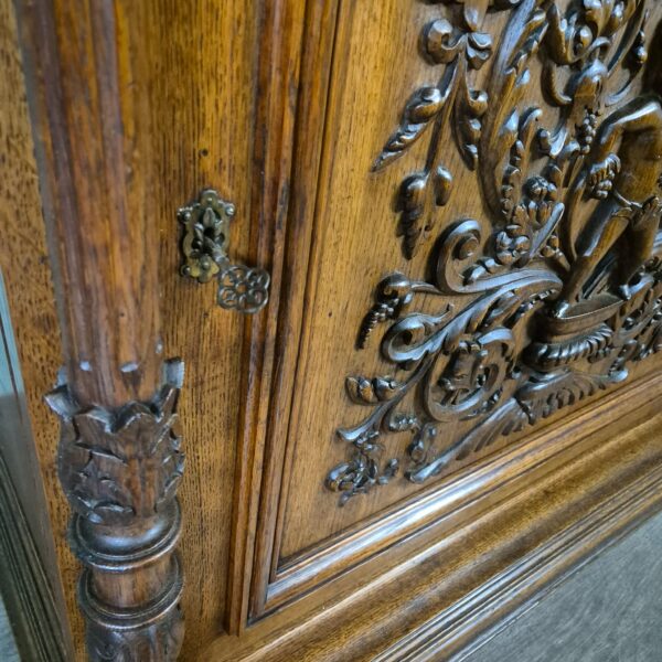 Buffetschrank Schrank Gründerzeit 1880 Eiche – Bild 11