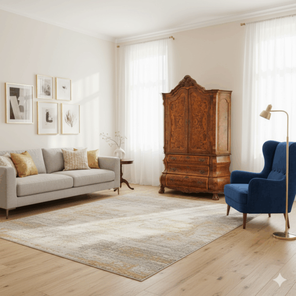 Kabinettschrank Schrank Neubarock Nussbaum 1,43 m – Bild 2