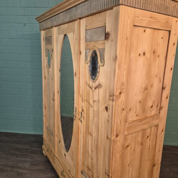 Schrank Kleiderschrank Jugendstil 1910 Kiefer – Bild 9