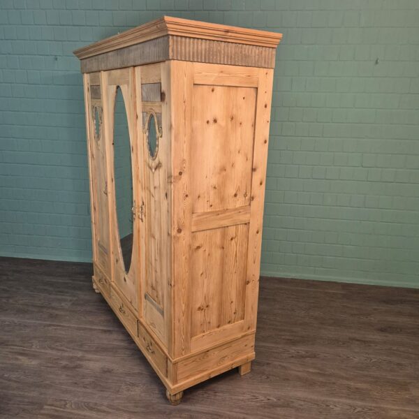 Schrank Kleiderschrank Jugendstil 1910 Kiefer – Bild 3