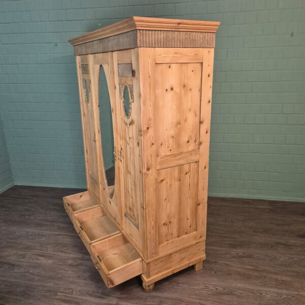 Schrank Kleiderschrank Jugendstil 1910 Kiefer – Bild 14