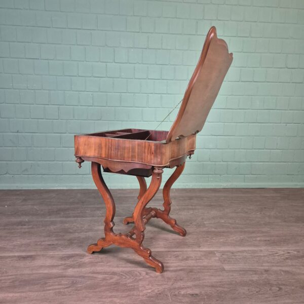 Nähtisch Biedermeier 1850 Mahagoni – Bild 11