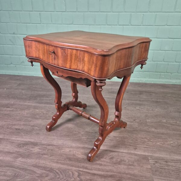 Nähtisch Biedermeier 1850 Mahagoni – Bild 5