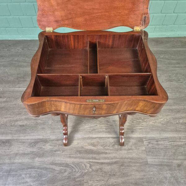 Nähtisch Biedermeier 1850 Mahagoni – Bild 13