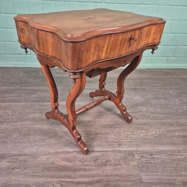 Nähtisch Biedermeier 1850 Mahagoni – Bild 3