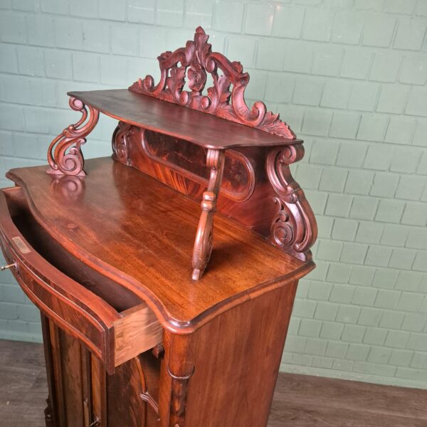 Vertiko mit Aufsatz Louis Philippe 1860 Mahagoni – Bild 9