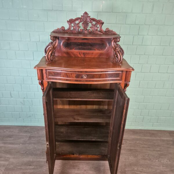Vertiko mit Aufsatz Louis Philippe 1860 Mahagoni – Bild 7