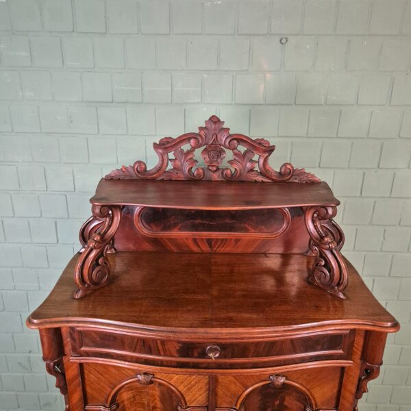 Vertiko mit Aufsatz Louis Philippe 1860 Mahagoni – Bild 4