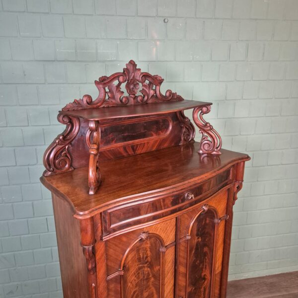 Vertiko mit Aufsatz Louis Philippe 1860 Mahagoni – Bild 3