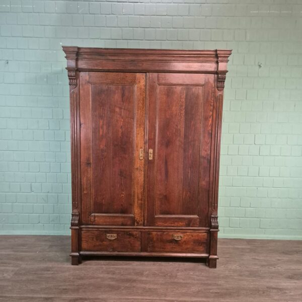 Schrank Kleiderschrank Gründerzeit 1880 Eiche – Bild 2