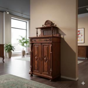 Vertiko mit Aufsatz Gründerzeit 1880 Nussbaum