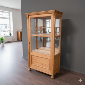 Vitrine Geschirrschrank Gründerzeit 1880 Kiefer