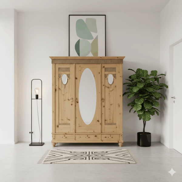 Schrank Kleiderschrank Jugendstil 1910 Kiefer – Bild 18
