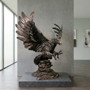 Skulptur Dekoration Adler Bronze 1,03 m