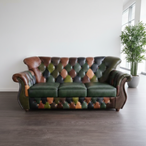 Chesterfield Sofa Couch Leder Modell Jungle 2,00 m