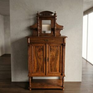 Vertiko mit Aufsatz Gründerzeit 1880 Nussbaum