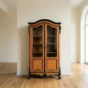 Vitrine Geschirrschrank Historismus 1860 Esche