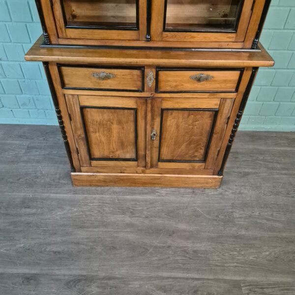 Vitrine Geschirrschrank Louis Philippe 1860 Buche – Bild 7