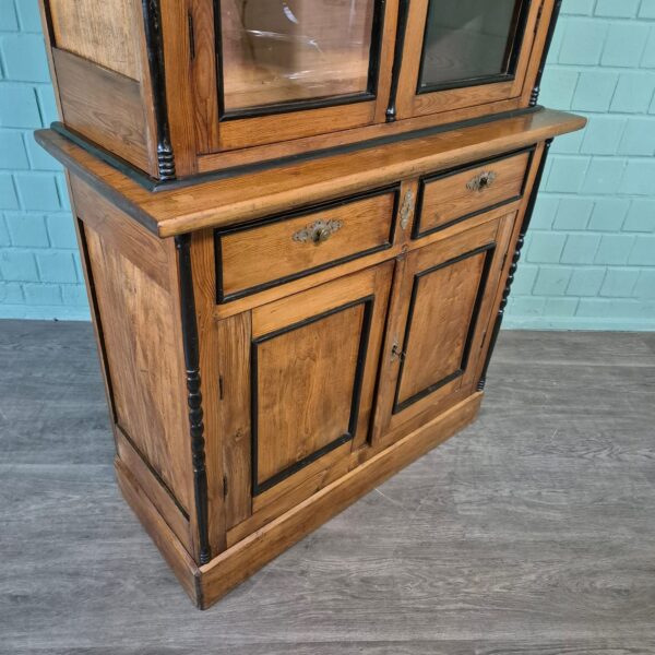 Vitrine Geschirrschrank Louis Philippe 1860 Buche – Bild 6