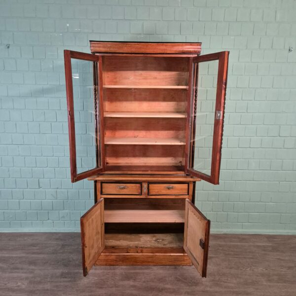 Vitrine Geschirrschrank Louis Philippe 1860 Buche – Bild 13