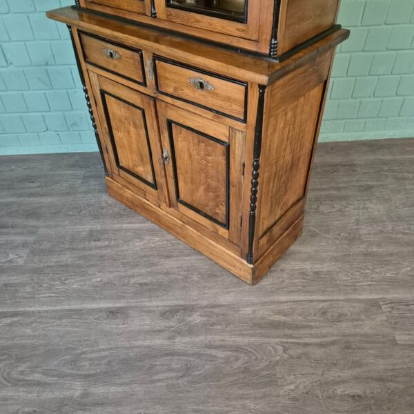 Vitrine Geschirrschrank Louis Philippe 1860 Buche – Bild 8