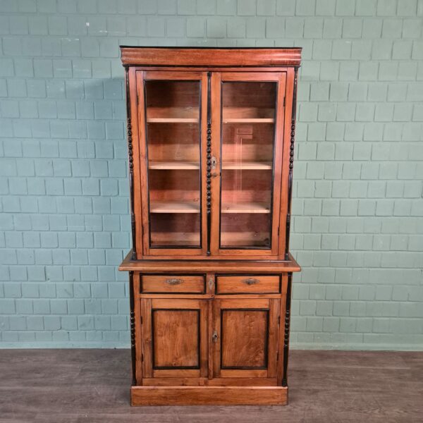 Vitrine Geschirrschrank Louis Philippe 1860 Buche – Bild 3