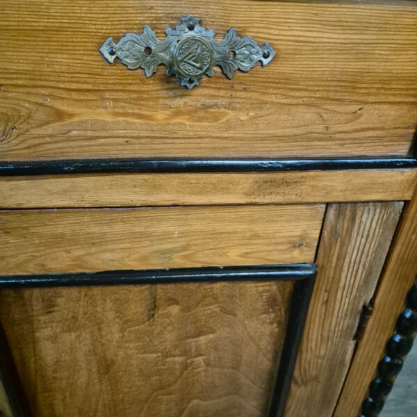 Vitrine Geschirrschrank Louis Philippe 1860 Buche – Bild 10