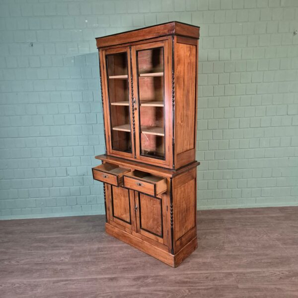 Vitrine Geschirrschrank Louis Philippe 1860 Buche – Bild 14