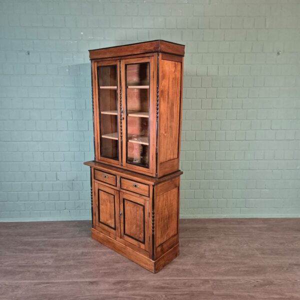 Vitrine Geschirrschrank Louis Philippe 1860 Buche – Bild 4