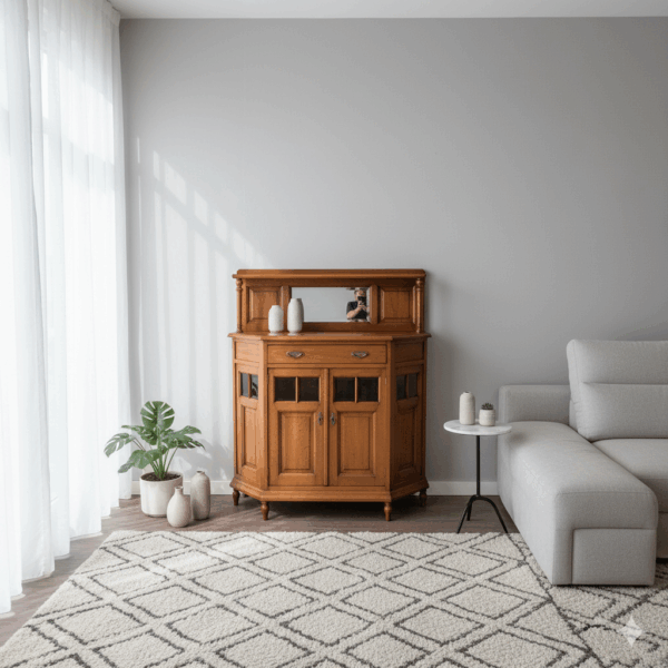 Buffetschrank Anrichte Kredenz Jugendstil 1920 Nussbaum – Bild 2