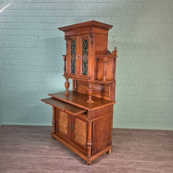 Buffetschrank Schrank Gründerzeit 1880 Nussbaum – Bild 4