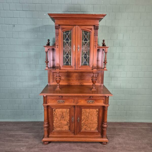 Buffetschrank Schrank Gründerzeit 1880 Nussbaum – Bild 3