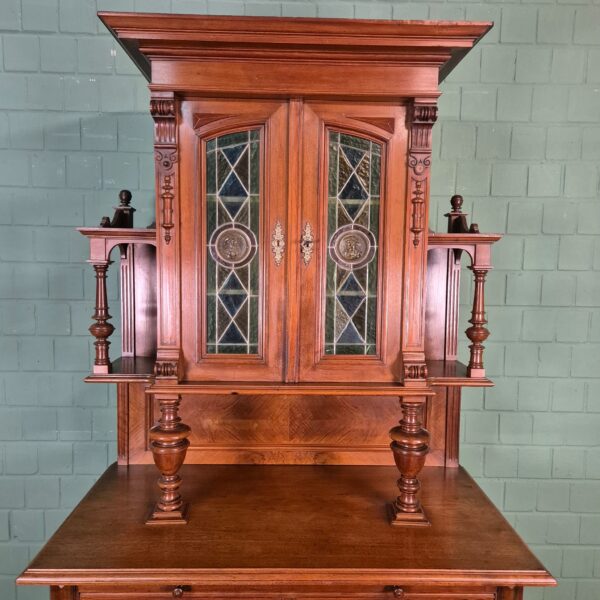 Buffetschrank Schrank Gründerzeit 1880 Nussbaum – Bild 12