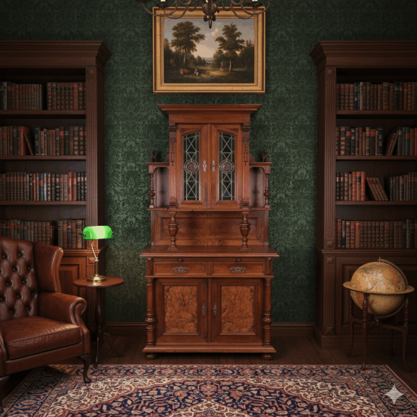 Buffetschrank Schrank Gründerzeit 1880 Nussbaum – Bild 2