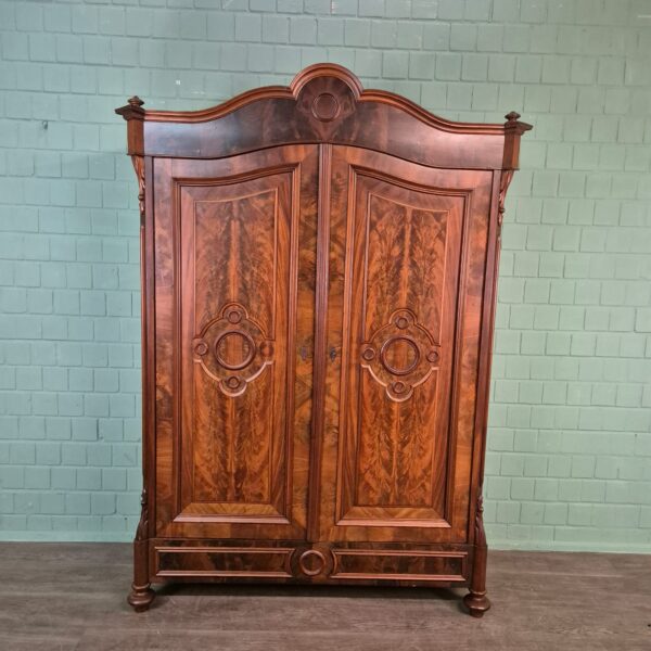Schrank Kleiderschrank Louis Philippe 1860 Nussbaum – Bild 3