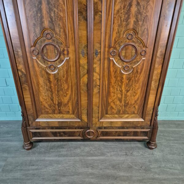 Schrank Kleiderschrank Louis Philippe 1860 Nussbaum – Bild 8
