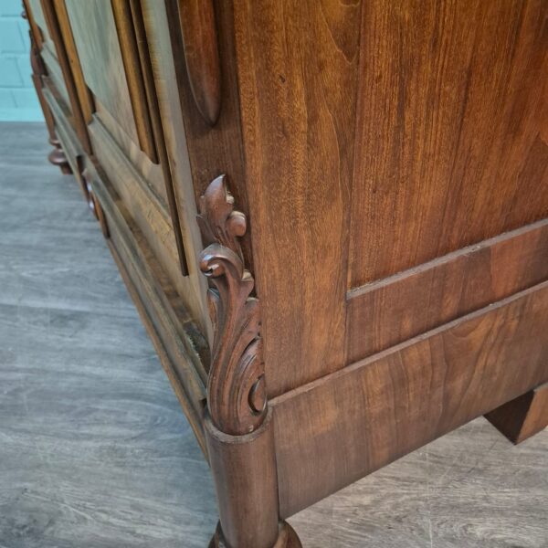 Schrank Kleiderschrank Louis Philippe 1860 Nussbaum – Bild 11