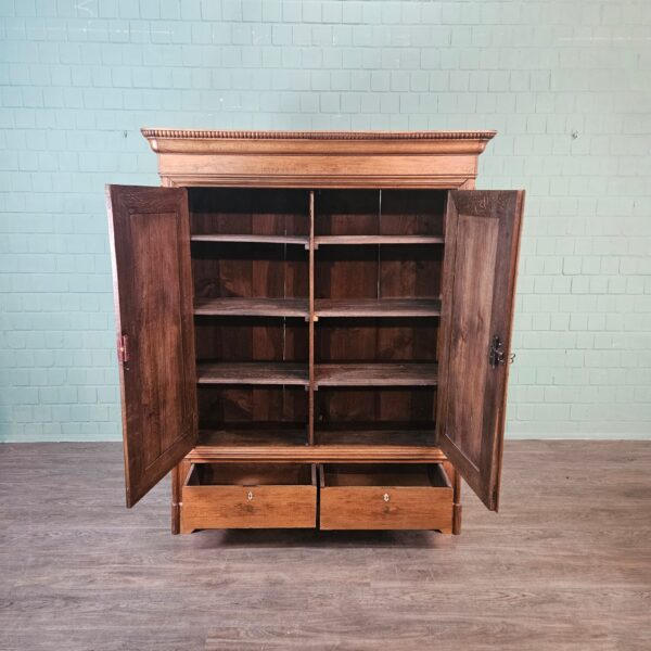 Schrank Kleiderschrank Gründerzeit 1880 Eiche – Bild 10