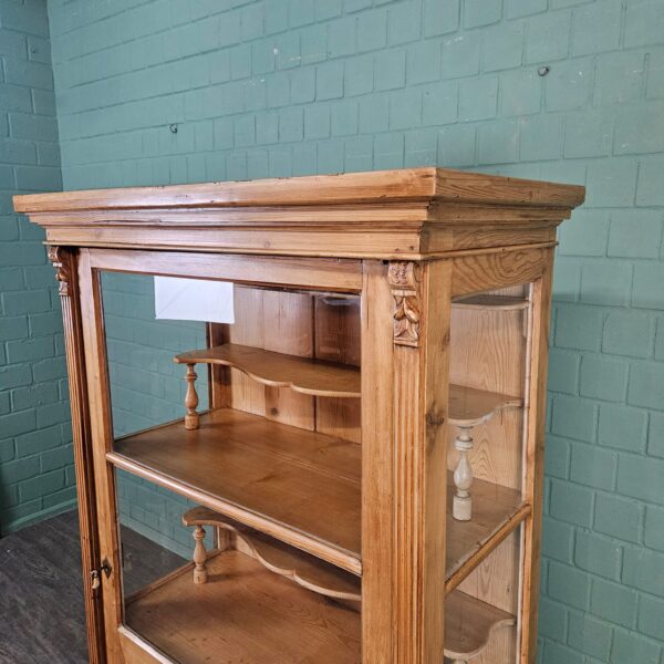 Vitrine Geschirrschrank Gründerzeit 1880 Kiefer – Bild 12