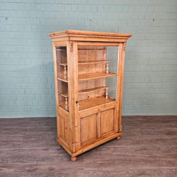 Vitrine Geschirrschrank Gründerzeit 1880 Kiefer