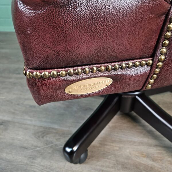 Schreibtischstuhl Bürostuhl Chesterfield Leder – Bild 9