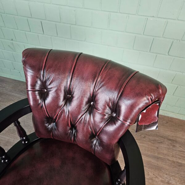 Schreibtischstuhl Bürostuhl Chesterfield Leder – Bild 7