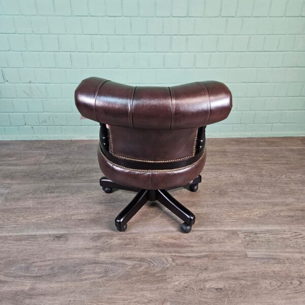 Schreibtischstuhl Bürostuhl Chesterfield Leder – Bild 12