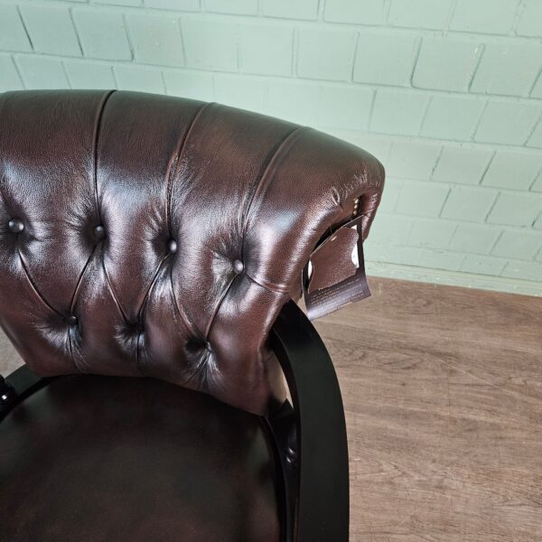 Schreibtischstuhl Bürostuhl Chesterfield Leder – Bild 10